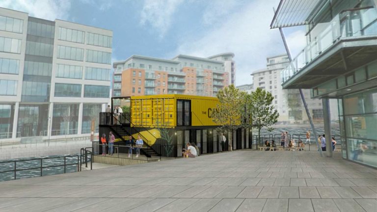 Allied London announces The Canary, waterside bar and restaurant built from shipping containers