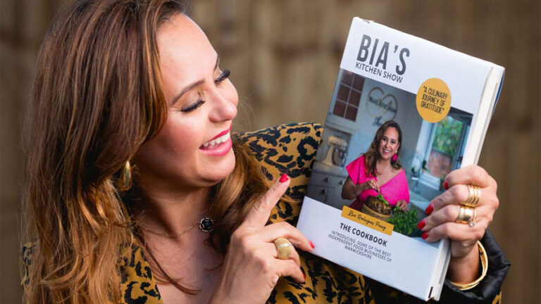Bianca Rodrigues Perry with her new book 'Bia's Kitchen Show: The Cookbook - A Culinary Journey of Gratitude