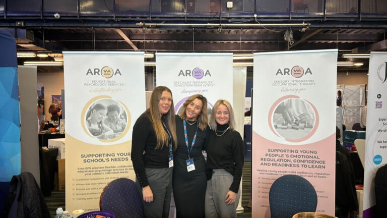 Lindsey Davies, Executive Operations Manager, Charlotte Hill, Specialist Occupational Therapist and Practitioner in Sensory Integration and Sophie Duxbury, Neurodivergent Specialist and Team Manager of Aroa STET